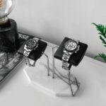 【 IFLW】ウォッチスタンド Panda Lilac2 （ブラック/マーブル） 腕時計2本用 Watch stand 大理石 Rolex ロレックス インテリア 収納 フランクミューラー オメガ ルイヴィトン グッチ ブライトリング カシオ ブルガリ リシャールミル 展示 ブランド