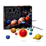 3D太陽系モデルモビール作成キット 4M 実験キット 工作キット インテリア 惑星 模型 動く 科学学習 天文学 知育玩具 子供 小学生 中学生 自由研究 科学玩具 プレゼント おうち時間 自宅学習 自主勉強 STEM教育